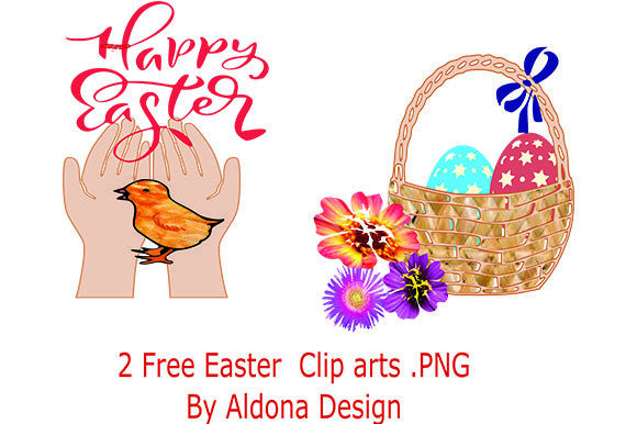 2 Free Easter Clip Arts: Creative Design Assets