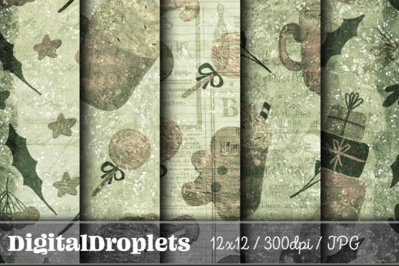 Christmas at Home Vol. 6 | Vintage Newspaper Textures