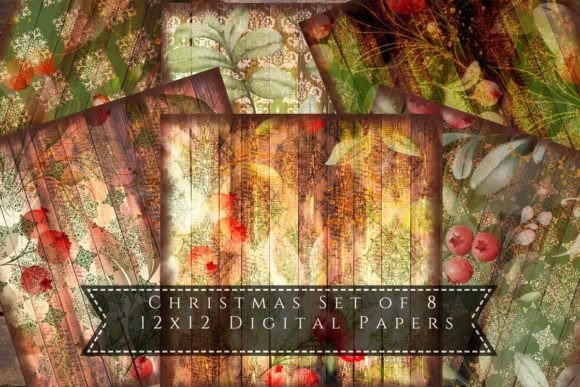 Christmas Backgrounds - Green Wood: Elevate Your Festive Designs