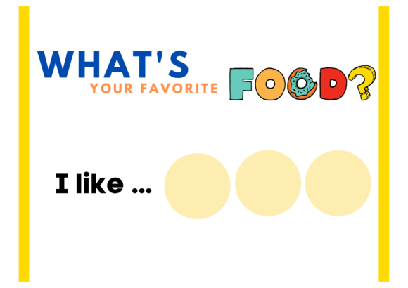 Creative Visual Engagement: The Favorite Food Activity