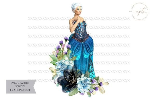 Enhance Creative Projects with a Fantasy Blue Dress PNG