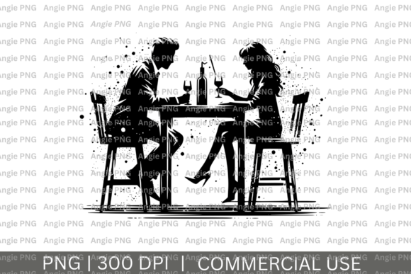 Enhance Visual Narratives with Couple Dining Vector PNG