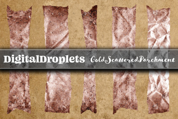 Gold Scattered Washi Tape: 20 Free Design Assets