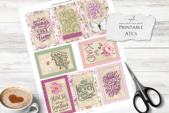 Meadow Queenβs Tapestry - Printable ATCs for Design