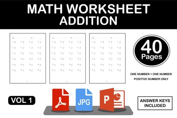 Streamlining Educational Design: Addition Workbook Math Worksheets Vol 1