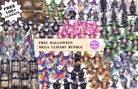Unlock Spooky Creativity: Free Halloween Mega Clipart Bundle